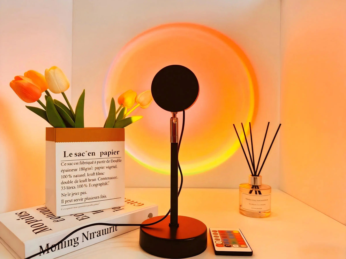 VeloceTech™ Smart Sunset Lamp Projector | 16-Color RGB Ambient Light with Remote