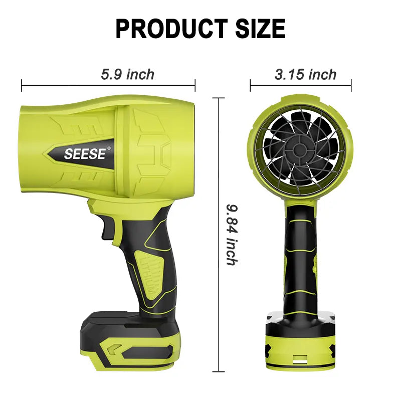 SEESE Turbo Jet Blower,Leaf Blower, Violent Turbo Fan, Pure Copper Motor,Car Drying after Wash, Handheld Snow Blower,Cordless Turbo Power Air Duster,Home Improve,Garden Mainte Holiday Gifts