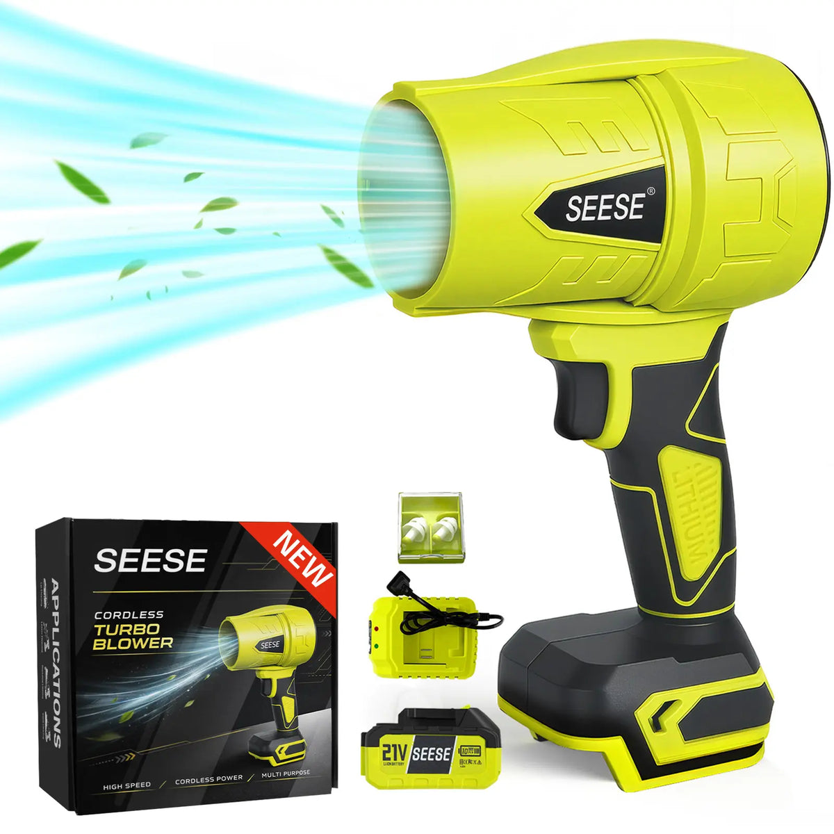 SEESE™ Cordless Turbo Jet Blower | High-Thrust Portable Air Duster