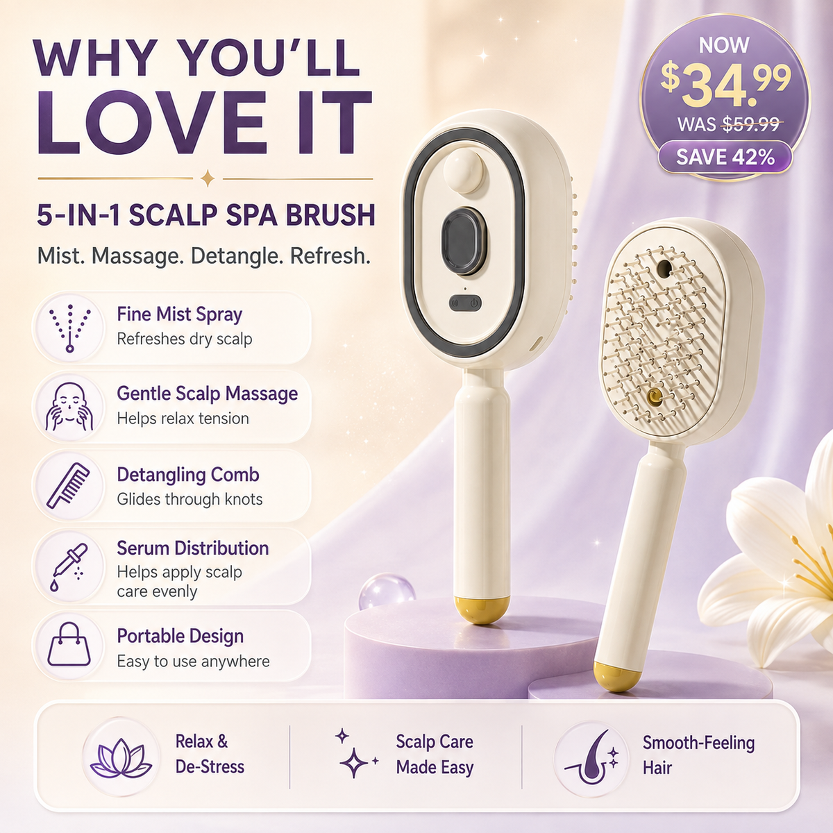 5-in-1 Scalp Care Brush