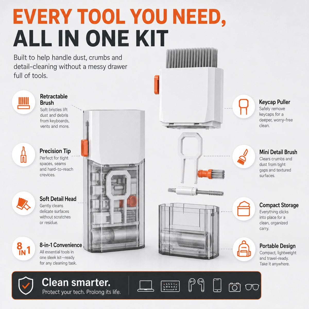 8-in-1 Tech Cleaning Kit