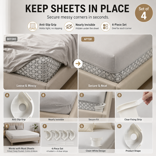 4-Piece Sheet Holder Set