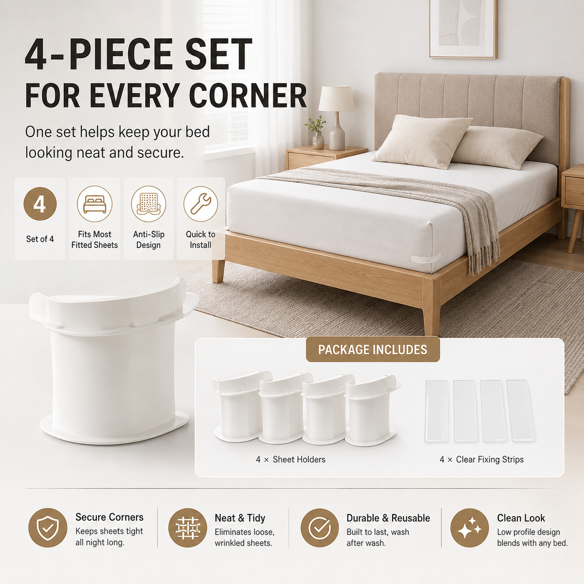 4-Piece Sheet Holder Set