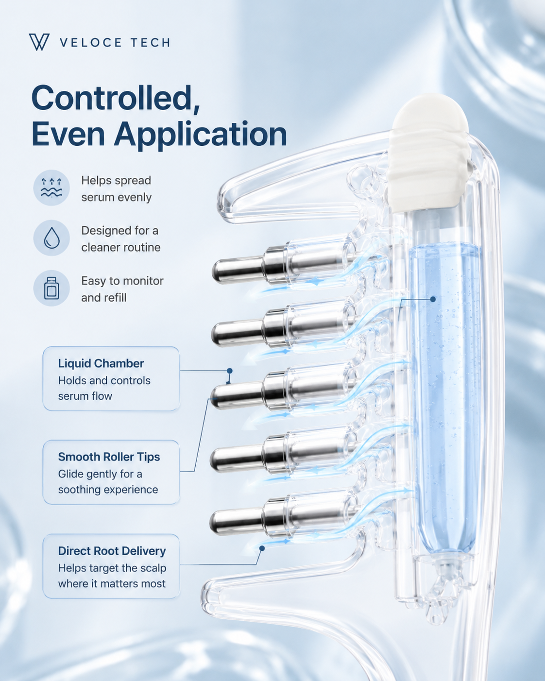 Scalp Serum Applicator Comb