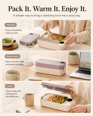 Cordless Self-Heating Lunch Box