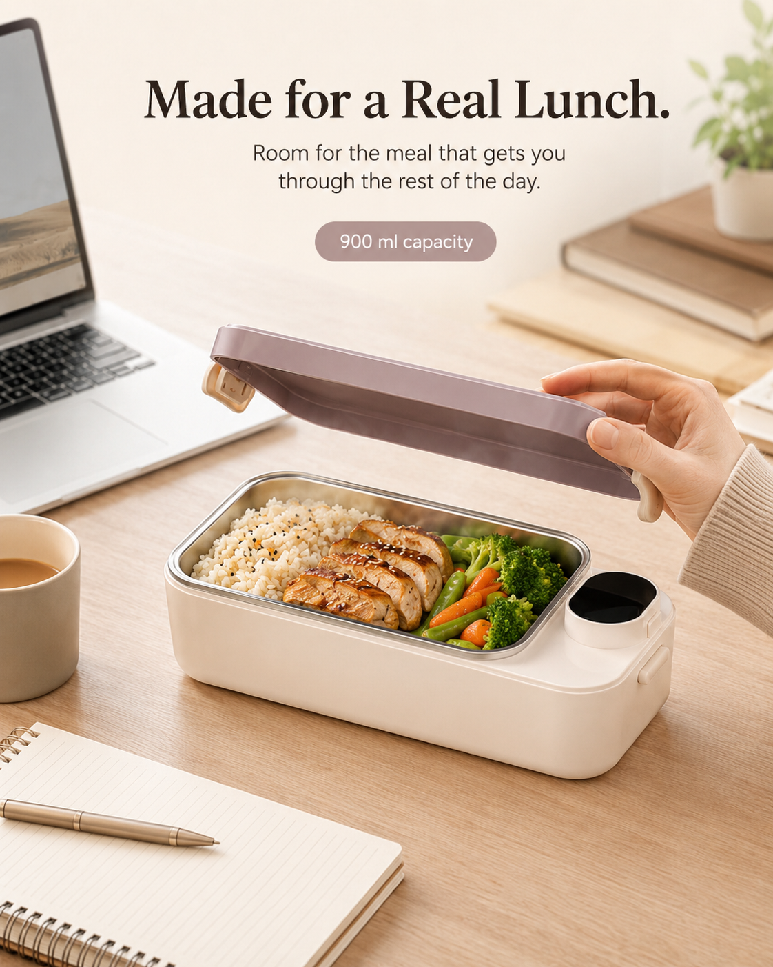 Cordless Self-Heating Lunch Box