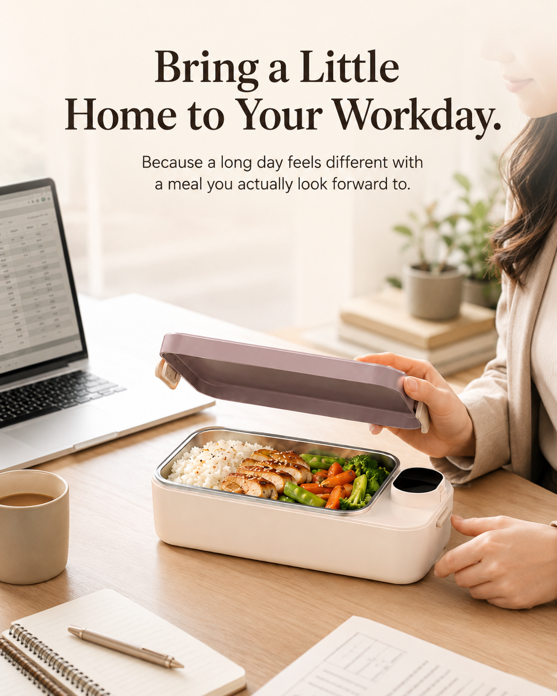 Cordless Self-Heating Lunch Box