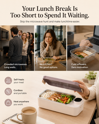 Cordless Self-Heating Lunch Box