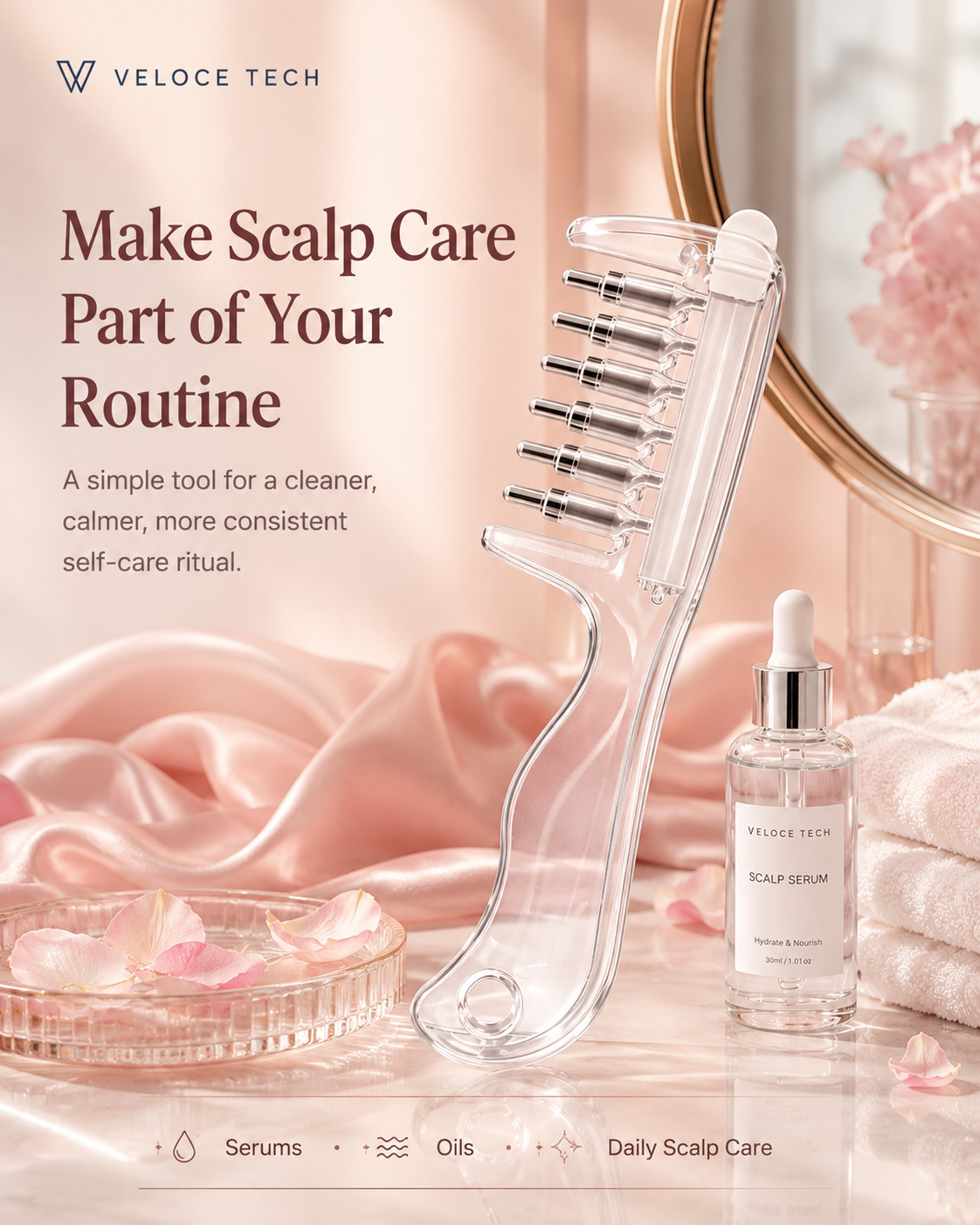 Scalp Serum Applicator Comb