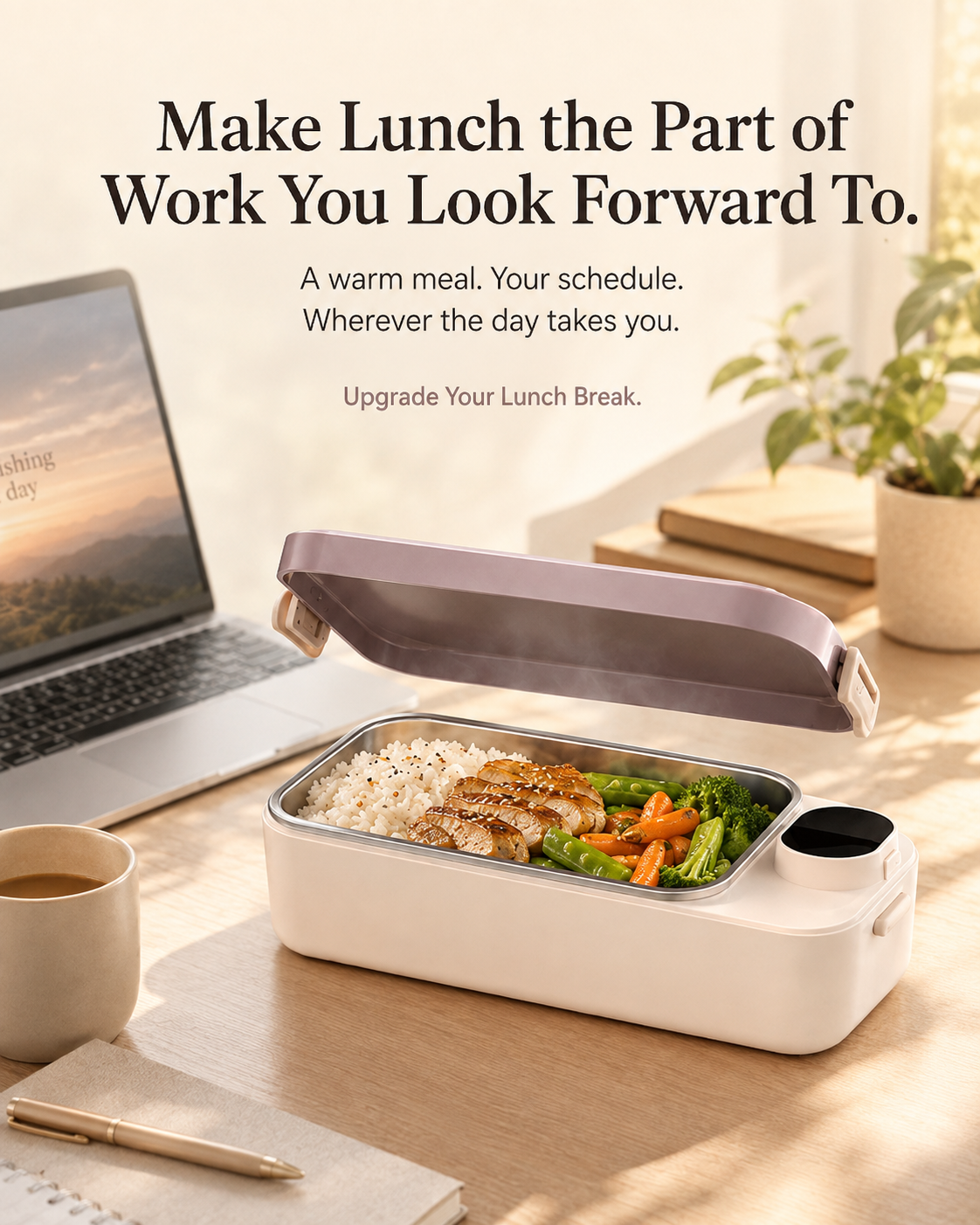 Cordless Self-Heating Lunch Box