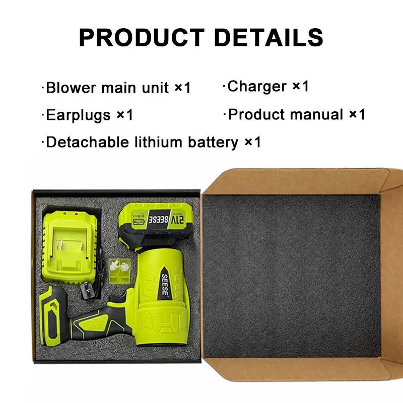 SEESE Turbo Jet Blower,Leaf Blower, Violent Turbo Fan, Pure Copper Motor,Car Drying after Wash, Handheld Snow Blower,Cordless Turbo Power Air Duster,Home Improve,Garden Mainte Holiday Gifts